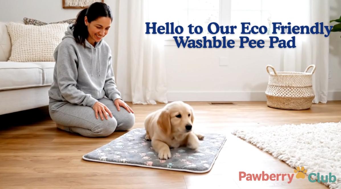 Load video: Dog using PawBerry club reusable pad